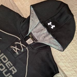 UA Hockey Style Laceup Hoodie-Cutoff Arms LooseFit